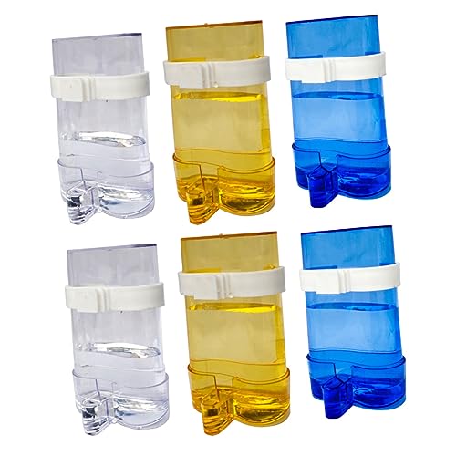 ibasenice 6stücke Teiliges Set Automatischer Futter Wasserspender Für Vögel Transparente Und Bunte Hängetränken Für Wellensittiche Papageien Und Ähnliche Vogelarten von ibasenice