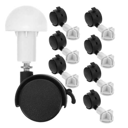ibasenice 8 Stück Pet Cage Caster Transporträder Für Katzenkäfige Mini Caster Räder Zubehör Für Haustierkäfige Möbelgeräte Ersatzrollen Für Rollen Unten Montierte Rollen Schwarz Abs von ibasenice