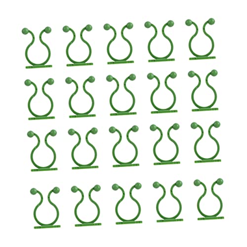ibasenice 80 Stück Fixer für grüne Pflanzen Wall Hooks pflanzenrankhilfen Wandrebenbefestigung Wandpflanzen-Kletterclips Wandclips Selbstklebender Haken Drahtbefestigungshaken Plastik Green von ibasenice