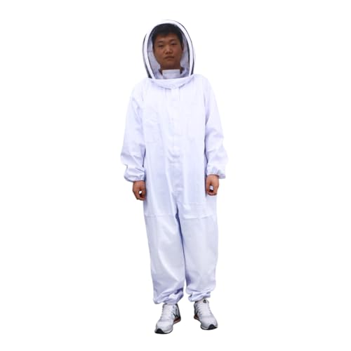 ibasenice Anti-Bien-Raumanzug imkeranzug bienenkönigin Bienenschutzkleidung Imkerkleidung bee Wax waben bienenkasten Bienenhaltung Beeswax beewachs bee Costume Bienenkleidung Honey Weiß von ibasenice