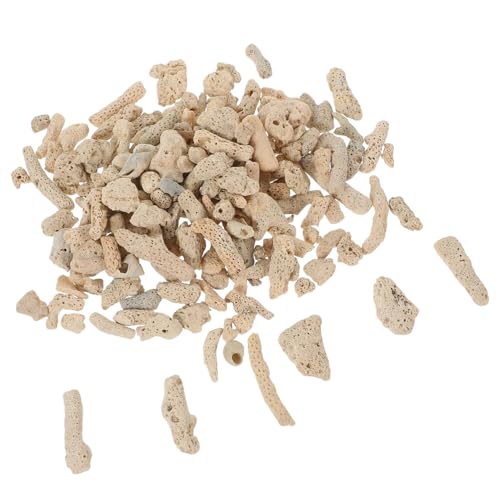 ibasenice Aquarium Filtermaterial Zermahlene Korallensteine für Süß und Salzwasseraquarien Effiziente Wasserfiltration Sicher für Fische Vielseitig Einsetzbar von ibasenice
