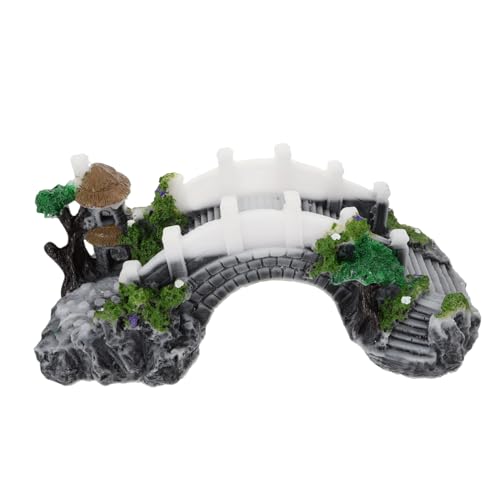 ibasenice Aquarium-Landschaftsbau-Brücke Aquariumlandschaftsdekoration Schildkröten-Aquarium Dekorationen Aquarium versteck Terrarium zubehör Plattform zum Sonnenbaden von Harzfischbecken von ibasenice