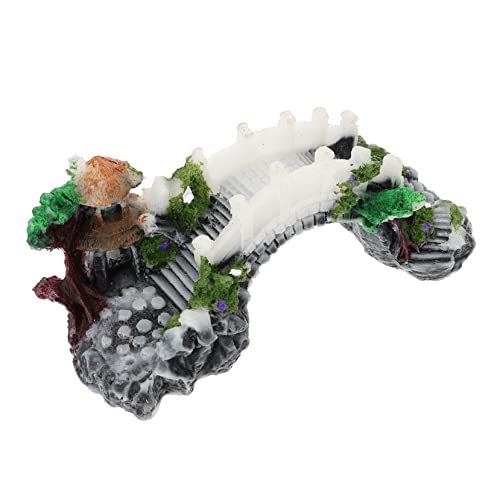 ibasenice Aquarium-Landschaftsbau-Brücke Turtles turtletoys schildkröte zubehör großes Aquariumdekor Reptil Wasser- Schildkrötenterrasse aus Harz Schildkrötenbrückendekor von ibasenice