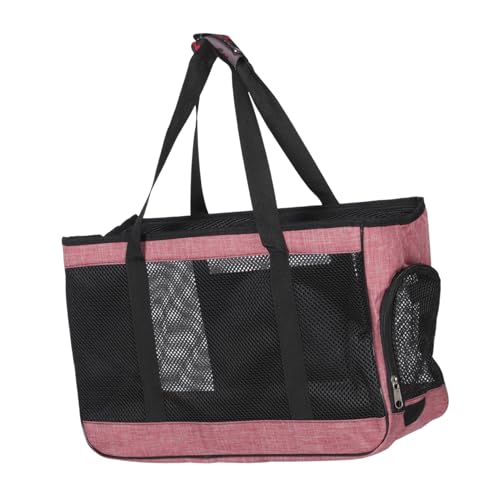 ibasenice Pet Carrier Tasche Aus Atmungsaktivem Mesh Für Katzen Und Kleine Hunde Tragbar Und Bequem Für Reisen Geeignet Für Outdoor-aktivitäten Großer Pinker Ausführung von ibasenice