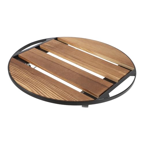 ibasenice Basis Für Blumentöpfe Topfpflanzenbeweger Rollständer Blumentopfbeweger Pflanzenwagen Mit Rädern Holz Coffee von ibasenice