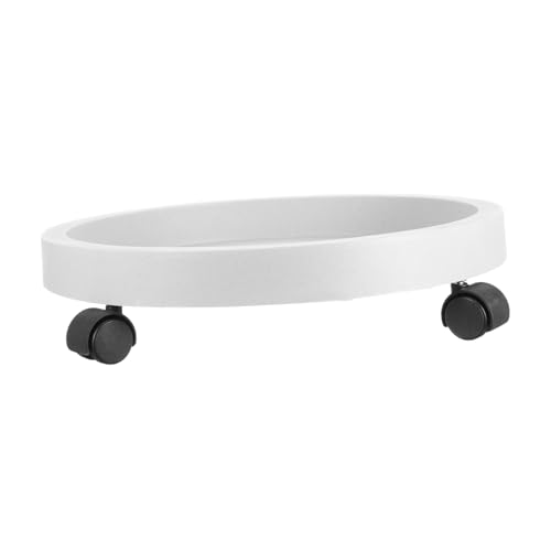 ibasenice Blumentopf Tablett Rollständer Blumentopfer Wagen Für Blumentöpfe Rollrolle Für Pflanzen Garten Tablett Rollender Pflanzgefäßboden Beweglicher Blumentopfständer Light Grey Pp von ibasenice