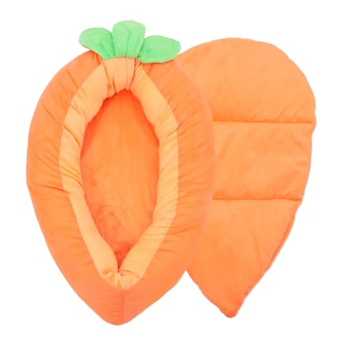 ibasenice Bunny Bed Karottenförmiges Kaninchenbett für Meerschweinchen und Chinchillas Atmungsaktives Haustiernest Format Gemütlicher Schlafplatz für Kleine von ibasenice