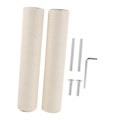 ibasenice Cat Tree Replacement Post Sisal Scratching Poles mit Schrauben und Robustes Katzenbaum Nachfüllset für Indoor Möbel und Kratzschutz Widerstandsfähig und Platzsparend von ibasenice