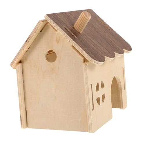 ibasenice DIY Holzhaus Für Hamster Entzückendes Rattenhaus Zusammengebautes Versteck Für Rennmäuse Und Meerschweinchen Spielplatz Und Schlafumgebung Für Hamsterkäfige von ibasenice