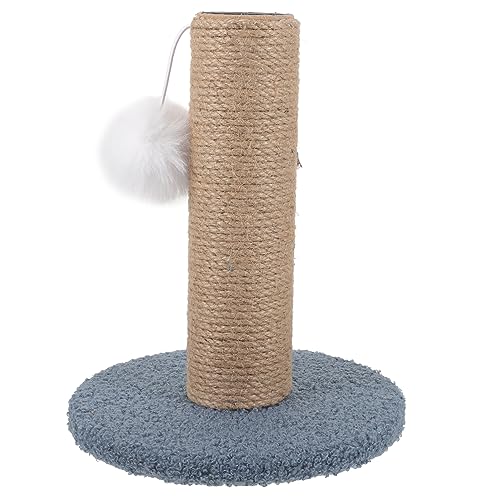 ibasenice Dekorativer Katzenkratzbaum mit Dickem Kratzpfosten und Spielball Stabiler Standfuß Kratzfestes Material Geeignet für Kätzchen zur Unterhaltung und Krallenpflege Dunkelblauer ibasenice Dekorativer Katzenkratzbaum mit Dickem Kratzpfosten und Spielball Stabiler Standfuß Kratzfestes Material Geeignet für Kätzchen zur Unterhaltung und Krallenpflege Dunkelblauer von ibasenice