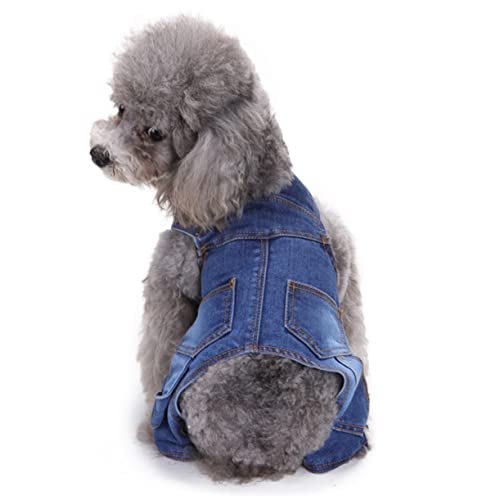 ibasenice Denim Hundehose mit Hosenträgern XXL Haustierkleidung für Kleine Hunde und Welpen Atmungsaktiv Bequem Einfach Auszuziehen für und Outdoor Aktivitäten von ibasenice