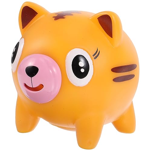 ibasenice Spielzeug Dog Squeaky Toys Soft Rubber Cartoon Animal Tiger Shape Chew Toy Squeaky Toys Play Animal Ball Toy for Puppy Small Medium Pets Dog Geschenk von ibasenice