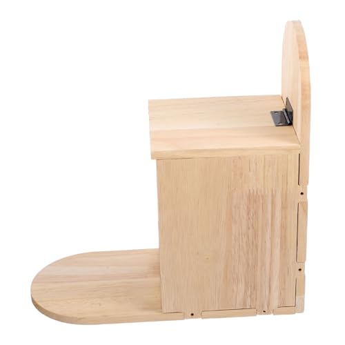 ibasenice Eichhörnchen Futterstation Mit Abnehmbarem Holz Futterspender Für Garten Und Außenbereich Sichere Und Praktische Futterbox Für Nüsse Und Snacks von ibasenice