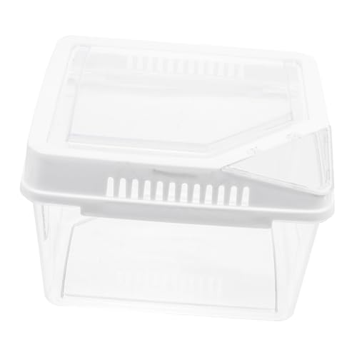 ibasenice Eidechsen Habitat Box Aus Robustem Transparentes Reptilien Terrarium Mit Belüftung Für Spinnen Frösche Kleine Schildkröten Und Schlangen Kompakte Fütterungsbox von ibasenice