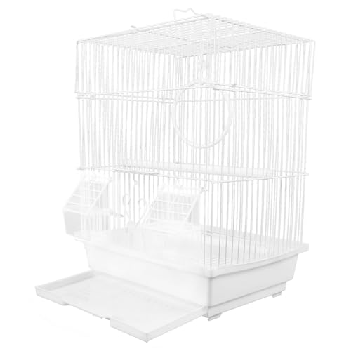 ibasenice Einstellbarer Metall Vogelkäfig mit Atmungsaktivem Design Robuster Tragetasche für Papageien und Sittiche Langlebiger Eisenkäfig für Zuhause Weißer Vogelkäfig für Conure und Kleine ibasenice Einstellbarer Metall Vogelkäfig mit Atmungsaktivem Design Robuster Tragetasche für Papageien und Sittiche Langlebiger Eisenkäfig für Zuhause Weißer Vogelkäfig für Conure und Kleine von ibasenice
