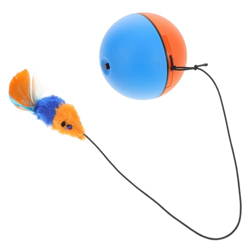 ibasenice Elektrischer Katzenspielball mit Beleuchtetem Mäuse Bissfestes Material Unvorhersehbare Bewegung Batteriebetrieben Interaktives Indoor für Katzen ibasenice Elektrischer Katzenspielball mit Beleuchtetem Mäuse Bissfestes Material Unvorhersehbare Bewegung Batteriebetrieben Interaktives Indoor für Katzen von ibasenice