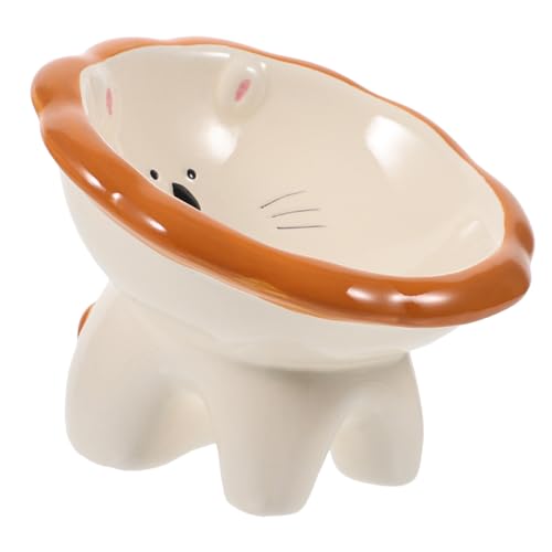 ibasenice Erhöhte Keramik Katzennäpfe mit Rutschfestem Boden Schräges Design für Bequemes Fressen und Trinken Stabile und Leicht zu Reinigende Futterschale Niedliche Haustier Schale in Braun ibasenice Erhöhte Keramik Katzennäpfe mit Rutschfestem Boden Schräges Design für Bequemes Fressen und Trinken Stabile und Leicht zu Reinigende Futterschale Niedliche Haustier Schale in Braun von ibasenice