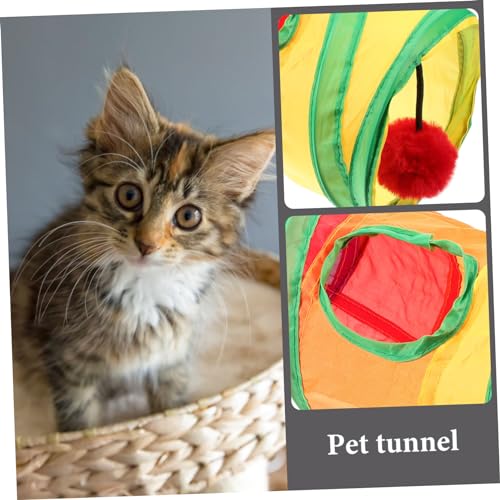 ibasenice Faltbarer Katzentunnel aus Leichtem Polyester Robust und Reißfest Interaktives für Katzen und Kleine Haustiere Fördert Bewegung und Verstecken als Katzen Schlafnest für Innenräume von ibasenice