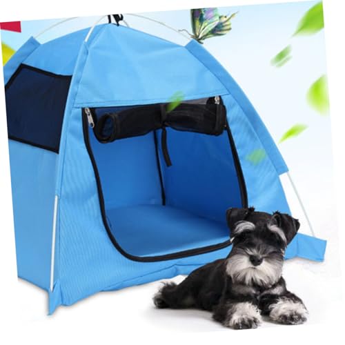 ibasenice Faltbares Outdoor Haustierzelt mit Moskitonetz Schutz Atmungsaktives Katzen Hundebett Tragbares Haustierhaus für Kleine Hunde und Katzen Leichtes Spielhaus für Draußen Blau ibasenice Faltbares Outdoor Haustierzelt mit Moskitonetz Schutz Atmungsaktives Katzen Hundebett Tragbares Haustierhaus für Kleine Hunde und Katzen Leichtes Spielhaus für Draußen Blau von ibasenice