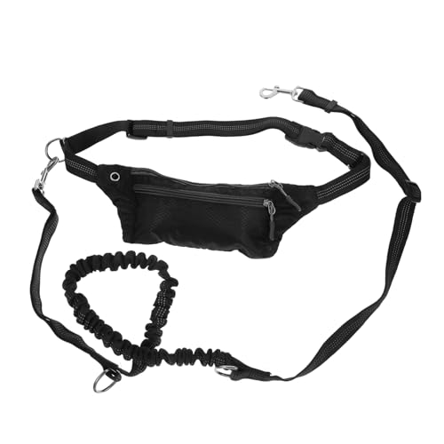 ibasenice Freisprech Hundeleine mit Taillenpack Verstellbare Bungee Hundeleine für Jogging und Training Elastische Hundeleine Zufälliger Reißverschluss von ibasenice