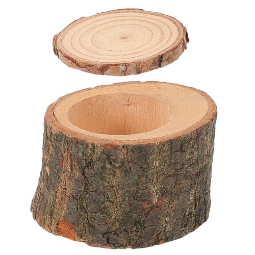 ibasenice Futternapf für Haustiere Haustier futterstation Hamster füttern Wasser Kleiner Futternapf Schüssel abwaschbarer Fressnapf Kleine Holzschale Rattenfutter Massivholz von ibasenice
