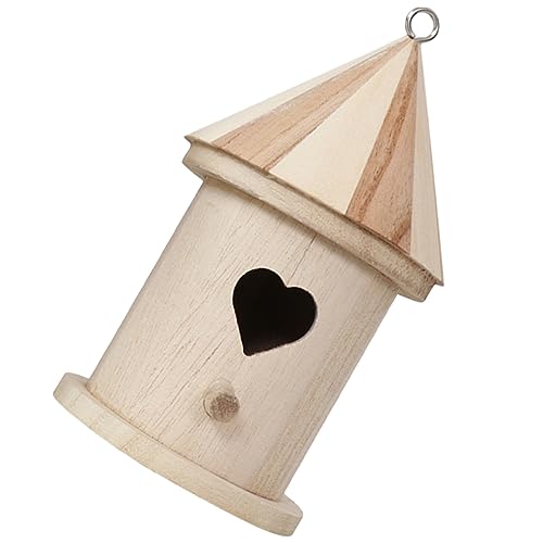 ibasenice Garten Vogelhaus Aus Holz DIY Futterstation Für Gartenvögel Farblich Gestaltbar Für Balkone Tür Für Wellensittiche Co von ibasenice