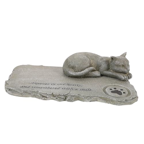 ibasenice Gedenkstein Für Haustiere Katzenstatue Gedenkstatue Gedenktafel Gedenkstatue Katzendekor Grabsteine ​​Für Katzen Trauergeschenk Gedenkstein Für Katzen Gedenkstein Für von ibasenice