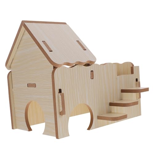 ibasenice Guinea Pig Haus aus Holz Multifunktionales Hamsterversteck Langlebig und Sicher für Kleine Haustiere DIY Freundlich für Schlaf und Spielzwecke von ibasenice