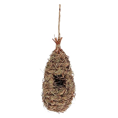 ibasenice Naturales Vogelnest Aus Stroh Gewebtes Vogelnest Für Garten Wohnzimmer Vogelbrutnest Dekoration Und Spielzeug Für Kleine Vögel von ibasenice