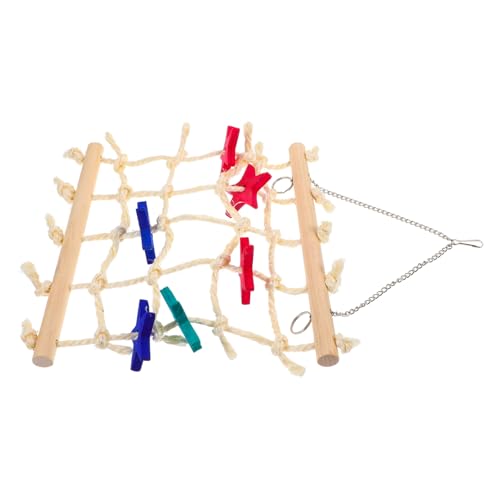 ibasenice Papageien Kletternetz Spielzeug Sichere Und Strapazierfähige Klettermöglichkeit Für Vögel Und Installieren Für Papageienarten Geeignet von ibasenice