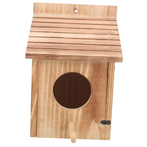 ibasenice Hängendes Vogelhaus aus Holz für Kleine Winddichtes Vogelhaus Dekoration Kreatives Nistkasten Design für Garten ibasenice Hängendes Vogelhaus aus Holz für Kleine Winddichtes Vogelhaus Dekoration Kreatives Nistkasten Design für Garten von ibasenice