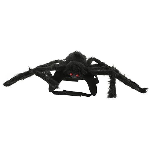 ibasenice Halloween Haustier Spinnenkostüm Schwarzes Lustiges Geschirr für Kleine Katzen und Hunde Bequemes Langlebiges Cosplay Outfit für Karneval Weihnachten und Themenpartys von ibasenice