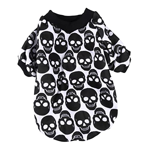 ibasenice Halloween Hundekostüm Hoodie mit Skelettmuster Warm Kapuzenpullover für Kleine bis Mittelgroße Hunde Vielseitig für Party Alltag und ibasenice Halloween Hundekostüm Hoodie mit Skelettmuster Warm Kapuzenpullover für Kleine bis Mittelgroße Hunde Vielseitig für Party Alltag und von ibasenice