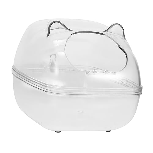 ibasenice Hamster Badehaus Kleintier Badewanne mit Rutschfestem Boden Abnehmbarem Sandbehälter Transparentem Staubschutz Hamster Badezimmer für Kleinen Käfig ibasenice Hamster Badehaus Kleintier Badewanne mit Rutschfestem Boden Abnehmbarem Sandbehälter Transparentem Staubschutz Hamster Badezimmer für Kleinen Käfig von ibasenice