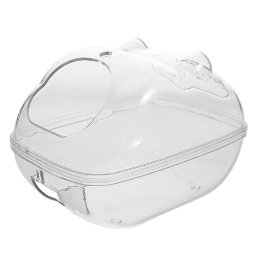 ibasenice Hamster Badewanne Kleines Tiersandbad Chinchilla-badehaus Badewanne Kleiner Tiertoiletten Hamsterbett Aus Kunststoff Badebehälter Für Kleintiere Haustier Liefert Bad Transparent Pp von ibasenice