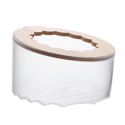 ibasenice Hamster Badezimmer Sandbad Container für Kleintiere Abnehmbarer Holzdeckel Hygienisch für Hamsterbad und Kompakt für Meerschweinchen von ibasenice