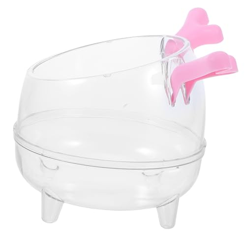ibasenice Hamster Badezimmer Toilette Hasen-töpfchen Hamsterkäfig Mit Tunnel Häschen-Feeder Sandhamster Kaninchenkäfigmatte Hamsterstaubbad Chinchilla- -badeschüssel Rosa Das Haustier von ibasenice