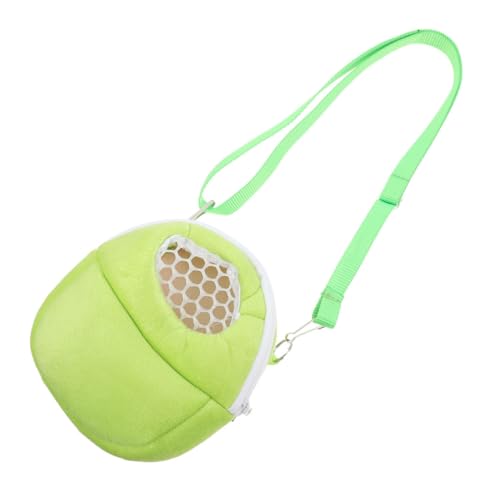 ibasenice Hamster Baumwollnest Hamster-Rucksack Teetassen-hundetransporter Hamster-tüte Zum Mitnehmen Teetasse-pudel-Tasche Hamster-Out-Tasche Igel Zubehör Hasenträger Samt Light Green von ibasenice