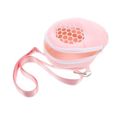 ibasenice Hamster Baumwollnest Hamster-tüte Zum Mitnehmen Teetasse-pudel-Tasche Hamstertasche Meerschweinchentaschen Hamster-Out-Tasche Sugar Glider Bonding Pouch Hasenträger Rosa Samt von ibasenice