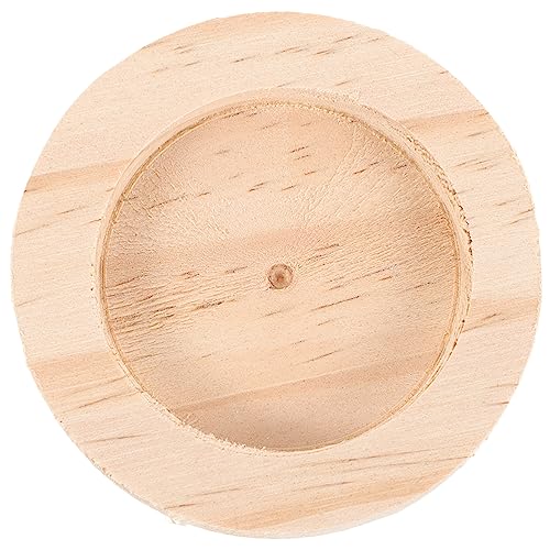 ibasenice Hamster Futternapf aus Holz rutschfest für Hamster und Chinchillas zu Reinigen Design für Futter und Wasser von ibasenice
