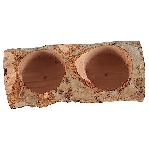 ibasenice Hamster Futternapf aus Holz rutschfeste Schüssel für Hamster und Kleine Haustiere Hygienisch Reinigen für Futter und Wasser Platzsparendes von ibasenice