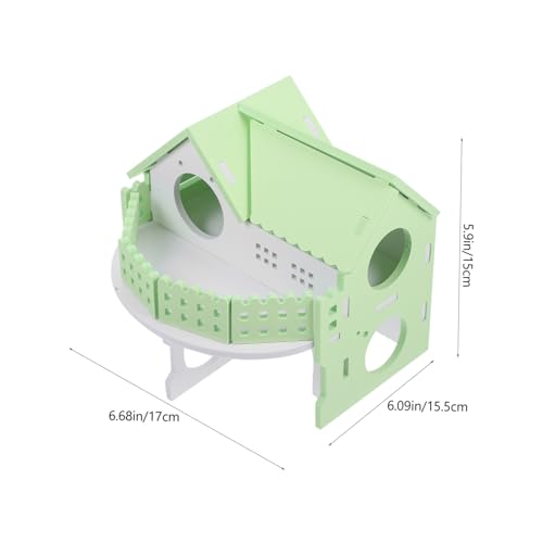 ibasenice Hamster Haus aus Holz Mehrkammeriges Kleintier Versteck Beißfestes Langlebiges Haustier Nest für Meerschweinchen Zwergkaninchen mit Wärmeisolierendem Design für Training und Ruhe von ibasenice