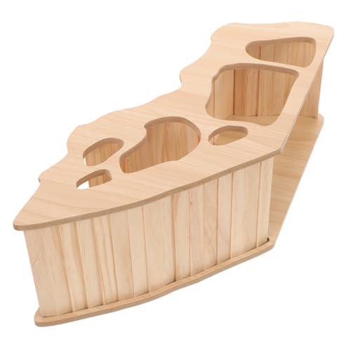 ibasenice Hamster Holzhaus Kleintier Versteck Natürliches Nagerhaus mit Schlaf Ruhebereich für Zwerghamster Meerschweinchen Eichhörnchen Geeignet Kleintier Käfig Zubehör Spielhaus von ibasenice