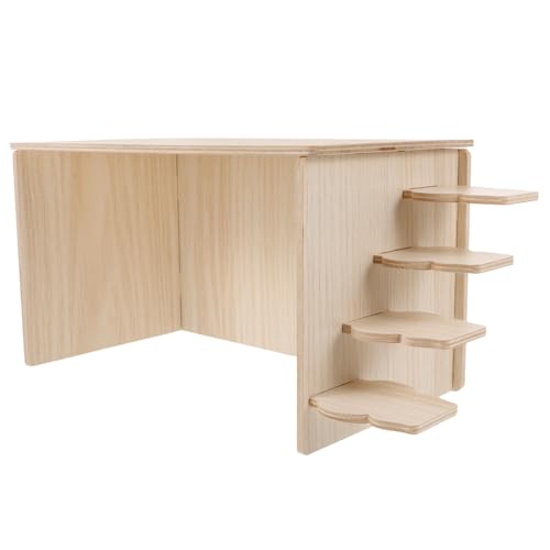 ibasenice Hamster Holzhaus aus Massivem Holz mit Leiter Robustes Nagetierversteck Kleines Meerschweinchen Versteck und Spielhaus für Kleintiere Rutschfestes Haustierhaus für Hamster und ibasenice Hamster Holzhaus aus Massivem Holz mit Leiter Robustes Nagetierversteck Kleines Meerschweinchen Versteck und Spielhaus für Kleintiere Rutschfestes Haustierhaus für Hamster und von ibasenice