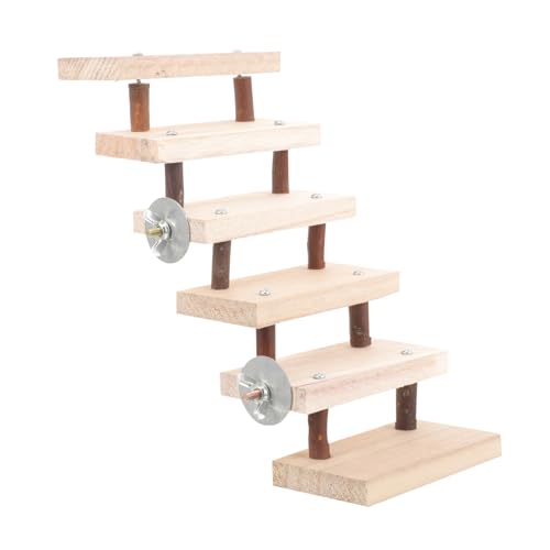 ibasenice Hamster Holzleiter Für Chinchillas Und Ratten Natürliches Holz Zubehör Für Kleintiere Kletterbrücke Für Haustiere von ibasenice