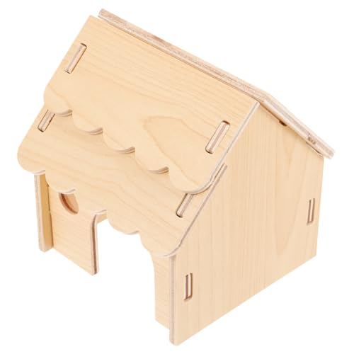 ibasenice Hamster Holzversteckhaus Entzückendes Meerschweinchen Kleine Tierversteckhütte und Langlebiges Nagerhaus für Käfige für Hamster Ratten und Kleine Haustiere von ibasenice