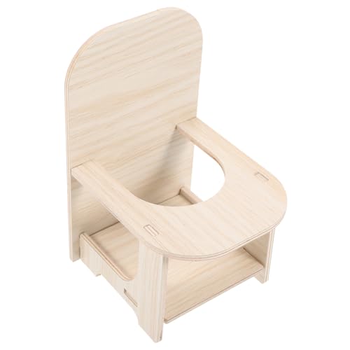 ibasenice Hamster- Und Meerschweinchenmöbel Esszimmerstuhl Aus Holz Haustier-zubehör Spielzeug-Set von ibasenice