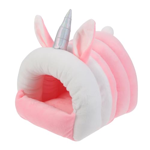 ibasenice Hamster Nest Bequeme Haustierhöhle Aus Weichem Material Einhorn Design Für Kleine Bietet Für Hamster Und Meerschweinchen von ibasenice