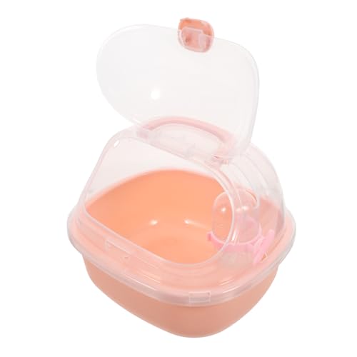 ibasenice Hamster Reisecontainer Tragbarer Hamsterkäfig Transparente Transportbox für Kleintiere Kompakte Hamster Tragetasche für Ausflüge Sicherer Hamsterträger für Unterwegs von ibasenice