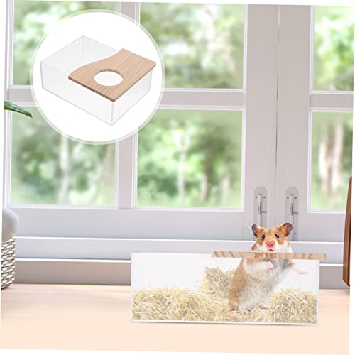 ibasenice Hamster Sandbad Box aus Transparentem Kleine Sandbade Wanne für Kleintiere Atmungsaktiv Einfach zu Reinigen Geeignet als Hamster Toilette und Sandbad Zimmer von ibasenice